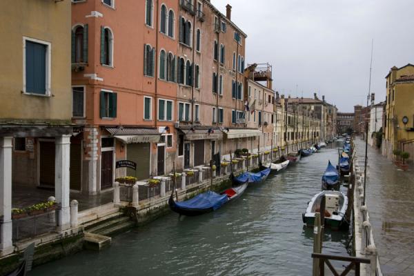 the many canals in Venice