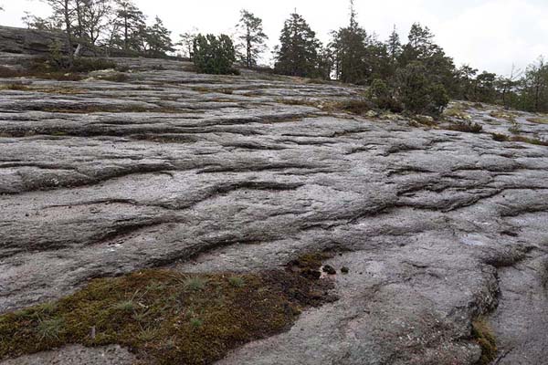 Picture of Grottstigen Cave Trail (Åland Islands): Landscape of Getabergen with layered rocks