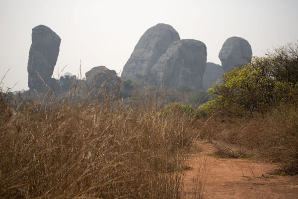 Dirt track with rock formations at Pungo Andongo | Pungo Andongo | Angola
