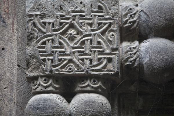 Picture of Kobayr Monastery (Armenia): Carved stones in close-up at Kobayr Monastery