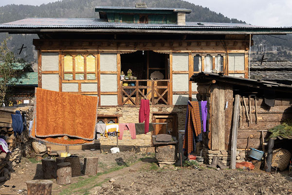 Picture of One of the smaller houses in UraUra - Bhutan