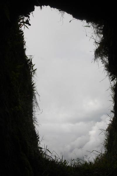 Picture of Alto Aguacate tombs (Colombia): Looking out of one of the subterranean tombs