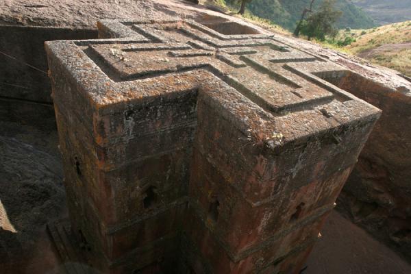 Picture of Bet Giyorgis Church (Ethiopia): Famous Greek-cross formed roof of Bet Giyorgis church