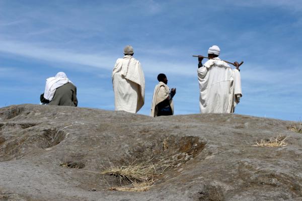 Picture of Lalibela priests (Ethiopia): Priests near Asheton Maryam