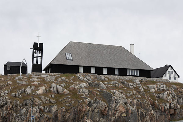 Foto van The famous black church of Aasiaat -  - Europa