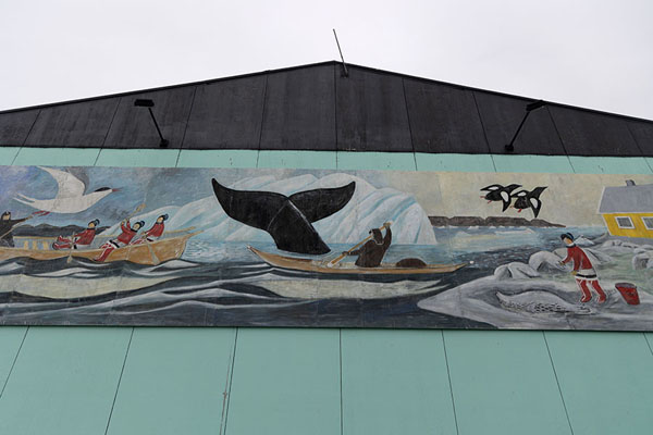 Picture of Wall painting with whale on a building in Aasiaat - Greenland - Europe