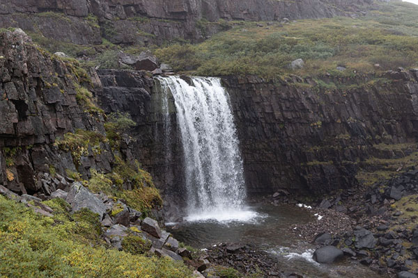 Foto di Water tumbling down rocks on the waterfall trail -  - Europa