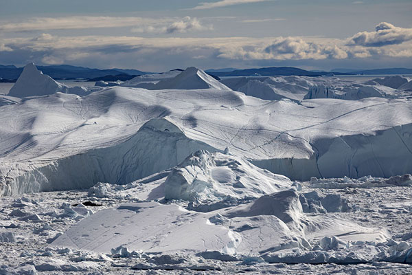 Landscape of icebergs at the mouth of the icefjord of Ilulissat | Fiordo ghiacciato di Ilulissat | 