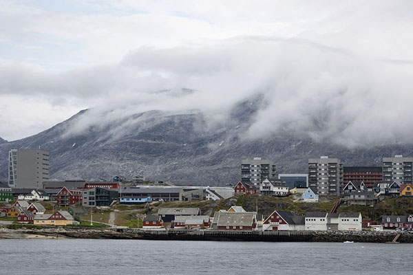 Picture of The old and new part of Nuuk seen from the sea