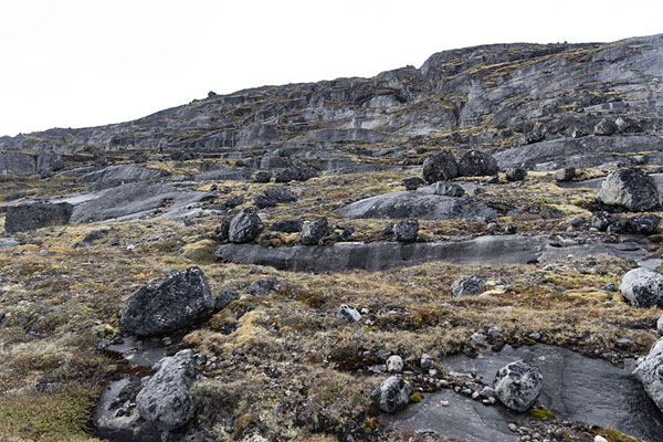 The rocky landscape on the way up to the Paakitsoq viewpoint | Cappa di ghiaccio di Paakitsoq | 