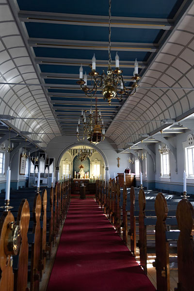 Foto van Inside view of the church of Paamiut -  - Europa