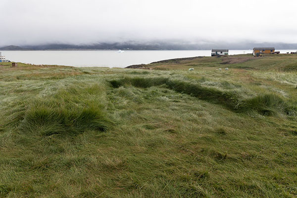 Foto van The contours of the oldest church of the Americas, constructed in the late 10th centuryQassiarsuk - 