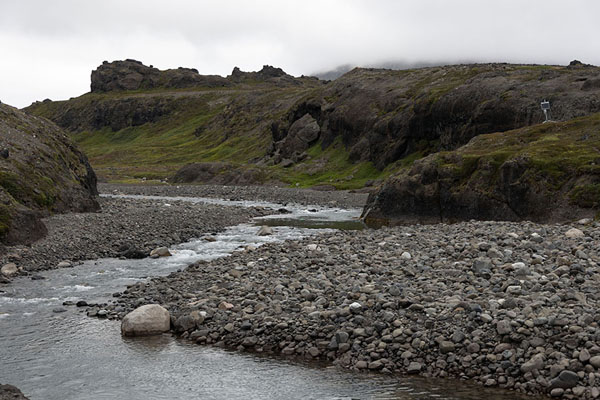 Foto van River Røde Elf coming down in the lowlands of Disko Islands -  - Europa