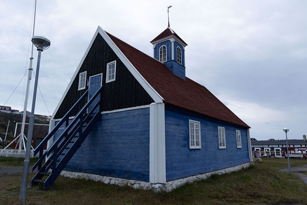 Photo de The blue Bethel church in the historic part of Sisimiut -  - Europe