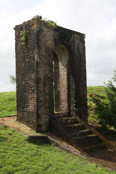 Arched gateway to Fort Kyk over Al is the only standing remains | Fort Kyk over Al | Guyana