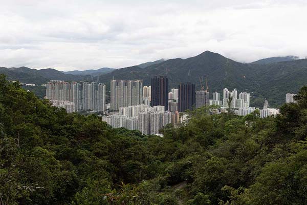 Foto di View from the trail on Lion Rock with skyscrapers - Hong Kong - Asia