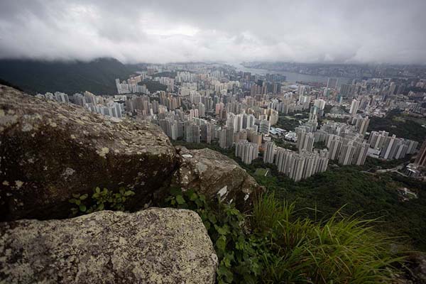 Foto van View over part of Hong Kong from Lion Rock - Hong Kong - AziÃ«