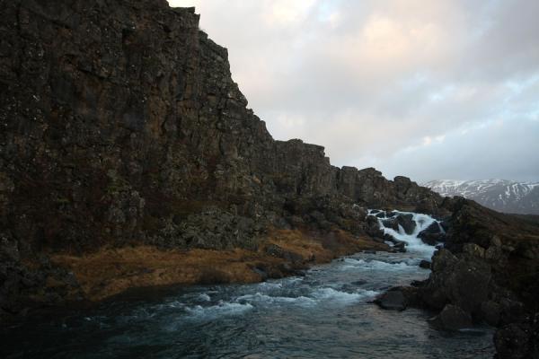 Picture of Þingvellir (Iceland): Water flowing from the Öxarárfoss waterfall