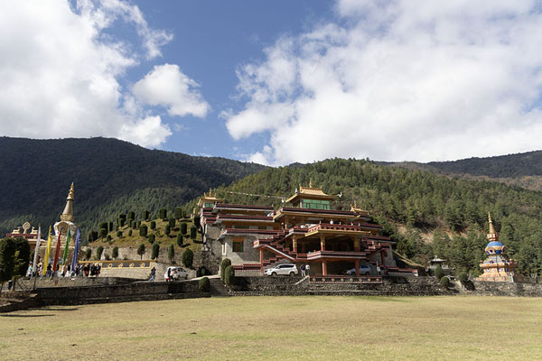 Picture of The main building of Dirang monastery in the morningDirang - India
