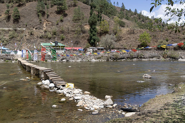 Picture of Footbridge across Sangti valley at a small villageSangti Valley - India