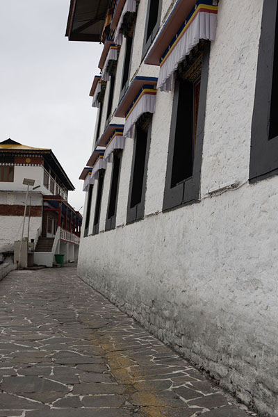 The wall of the Dukhang, the main temple of Tawang monastery | Monasterio de Tawang | India