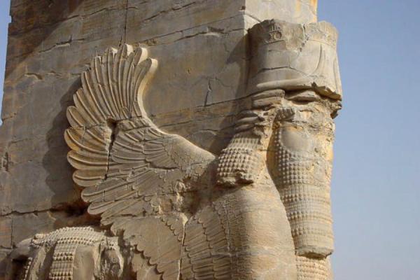 Picture of Persepolis (Iran): Detail of Xerxes gateway at Persepolis