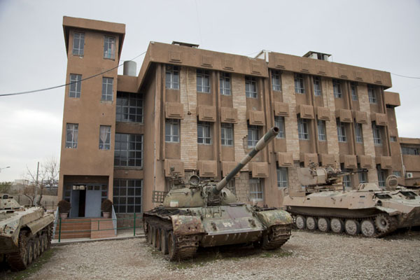 Tanks in the courtyard of Amna Suraka prison | Amna Suraka prison | Iraq