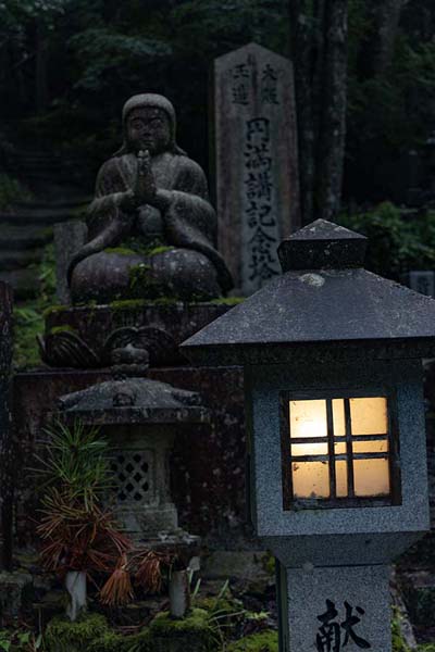 Atmospheric lanterns in Koyasan Forest Park | Koyasan | Japan