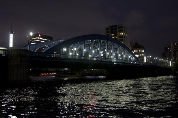 Night view of Sumida river | Promenade fleuve Sumida | Japon