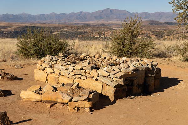 Picture of Royal Cemetery of Thaba Bosiu with the tomb of King Moshoeshoe I - Lesotho - Africa