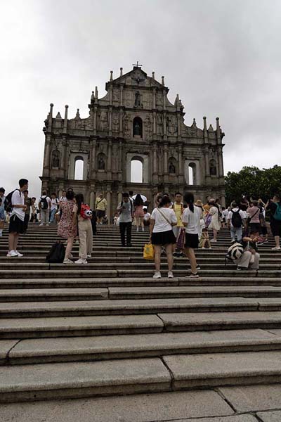 The stairs leading up the ruins of St Paul | Historic Macau | Macau