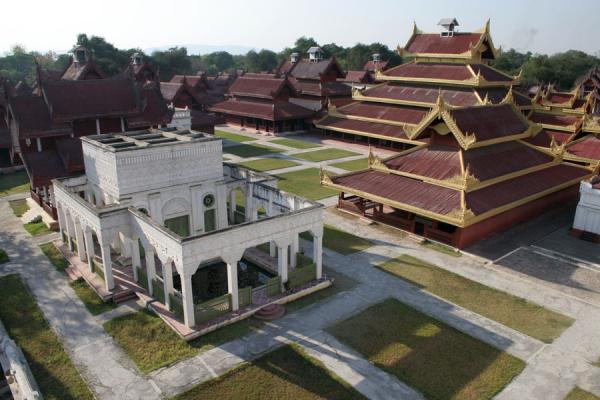 Picture of Mandalay (Myanmar): Royal Palace, Mandalay: view of the compound from the watchtower