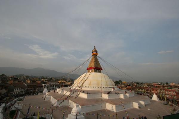Boudha stupa seen from above, Boudha Stupa, Boudha