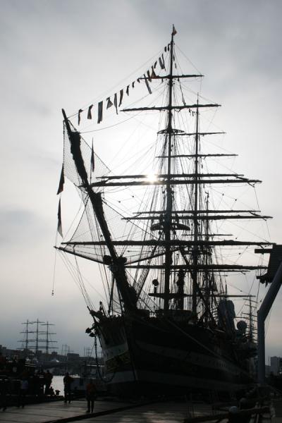 Picture of Sail Amsterdam (Netherlands): Amerigo Vespucci: at Sail Amsterdam in the early morning sun