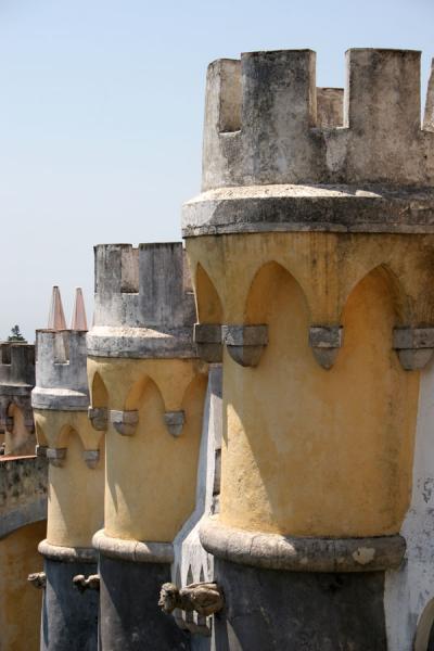 Picture of Palace of Pena (Portugal): Turrets at the National Palace of Pena