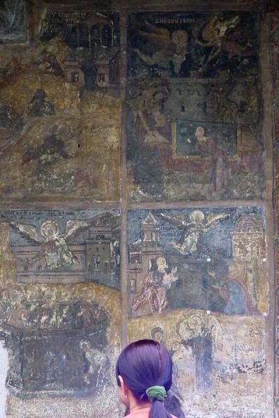 Picture of Bucharest churches (Romania): Frescoes at Stavropoleos church, Bucharest