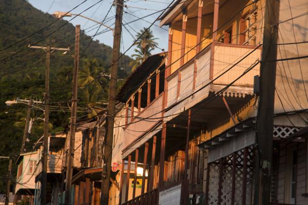 Balconies and wires are a common sight in Soufrière | Soufrière | Saint Lucia