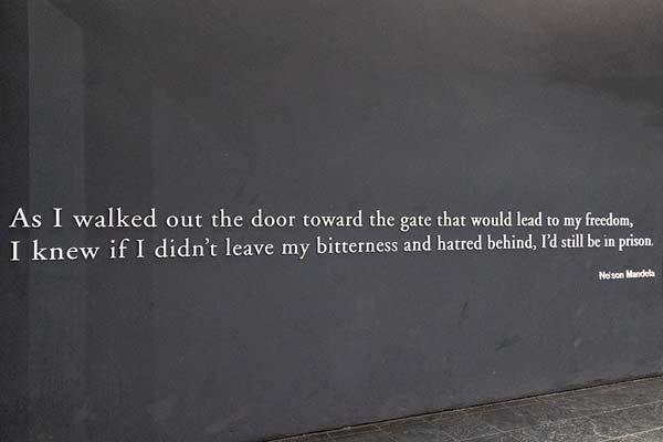 Quote of Mandela on the wall of the Capture Site museum | Mandela Capture Site | South Africa