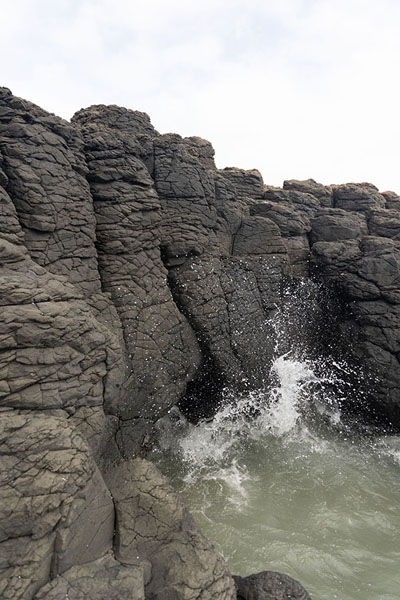 Picture of Fenggui blowholes on Penghu main island at low tidePenghu Islands - Taiwan