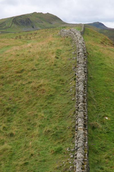 Picture of Hadrian's Wall (United Kingdom): Hadrian's wall running through Northumberland landscape