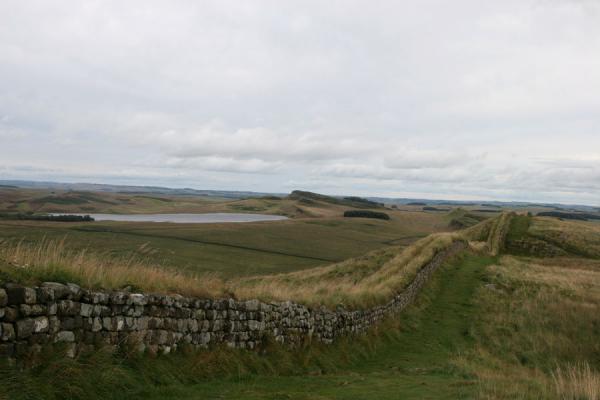 Hadrian's Wall meandering through Northumberland landscape | Hadrian's Wall | United Kingdom