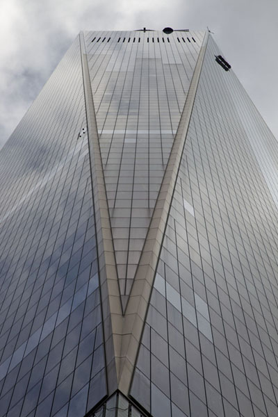 Close-up of one side of One WTC | World Center | New York Travel Story and Pictures from United States