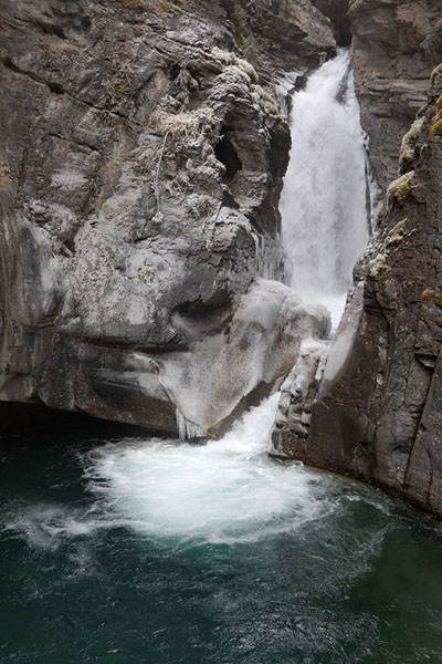 Picture of Jasper Banff National Parks (Canada): Waterfall with icy rocks in Johnston Creek Valley