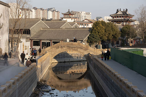 Picture of Huai'an (China): Canal with bridge in the old town of Hexia