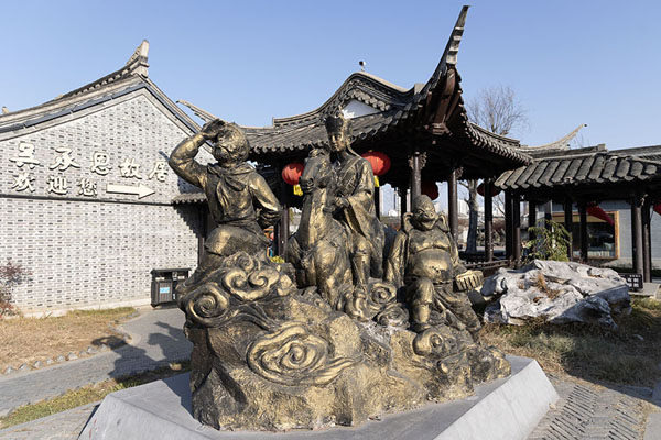 Picture of Huai'an (China): Sculpture representing the figures of Journey to the West on the grounds of Wu Cheng'en