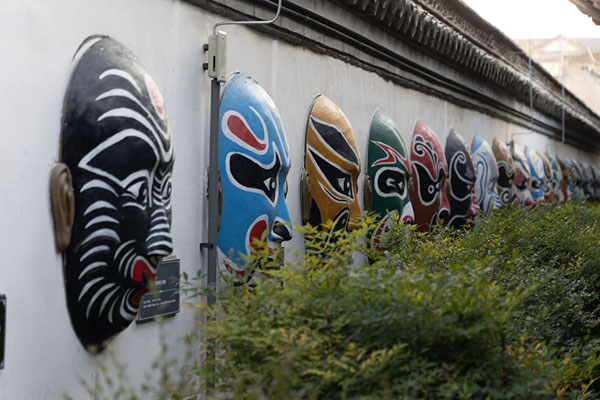 Picture of Huai'an (China): Hand-painted masks used for performances of Journey to the West on display in the former residence of Wu Cheng'en